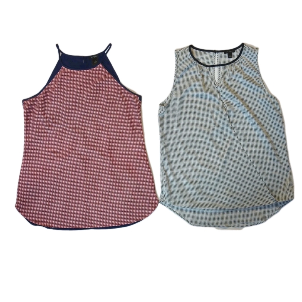 Lot Of 2 Ann Taylor Sleeveless Shell Tops Small Career Office Blouses